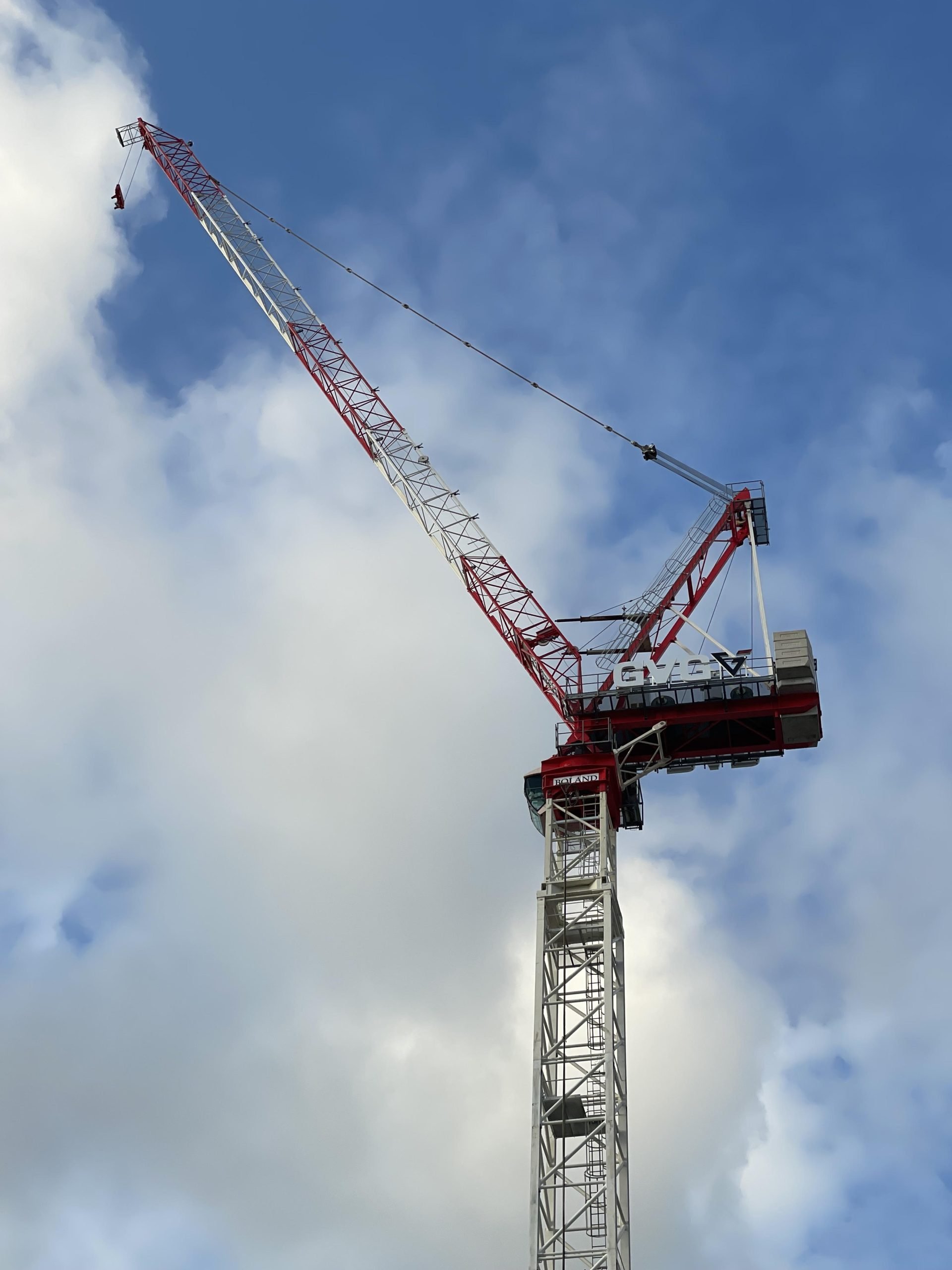 Terex CTL260-18 luffing tower crane operated by Boland Cranes